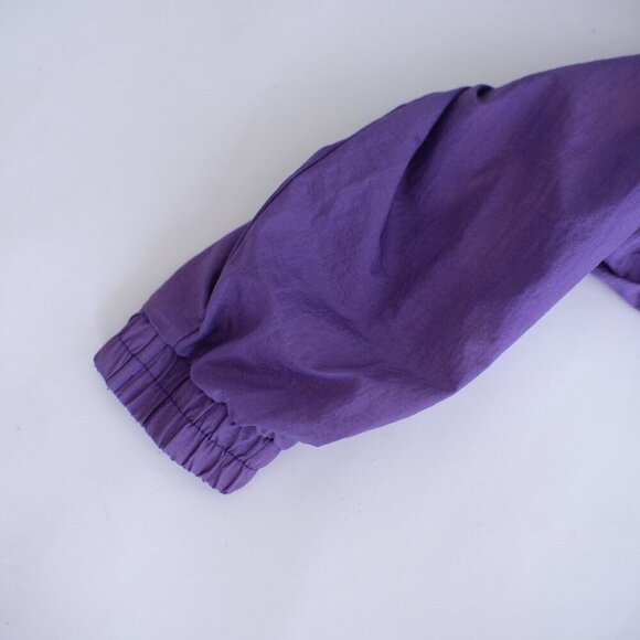 Vintage Bridgegate Nylon Teal Purple Zip Up Track Jacket Size Large - Picture 9 of 11